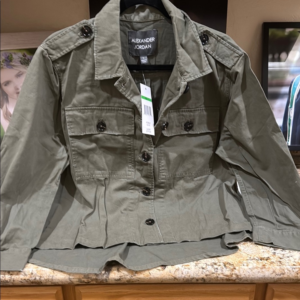 NWT Alexander Jordan Women's Utility Jacket in Olive